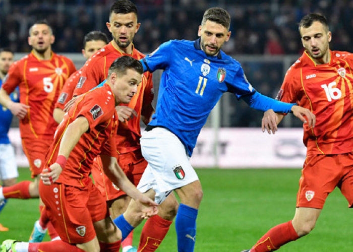 อิตาลีจะพลาดฟุตบอลโลกหลังจากแพ้มาซิโดเนียเหนือ